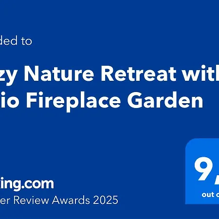 Cozy Nature Retreat With Patio Fireplace Garden